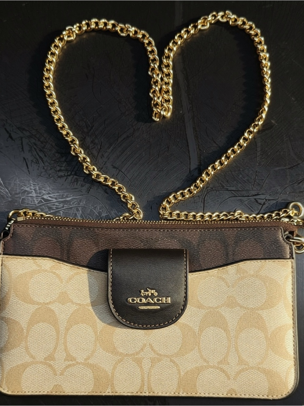 Coach Poppy Crossbody CA843 – Signature Canvas brown & Khaki 🤎